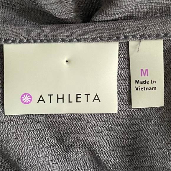Athleta Gray Clarity Open Back Wrap Long Sleeve Top - Picture 4 of 6